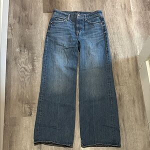 Express Dark Blue Flare Jeans